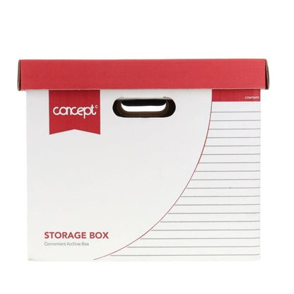 Concept Archive Storage Box Pack of 10 - Red