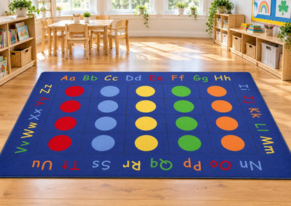 Alphabet and Dots Rectangular Carpet 257x180cm