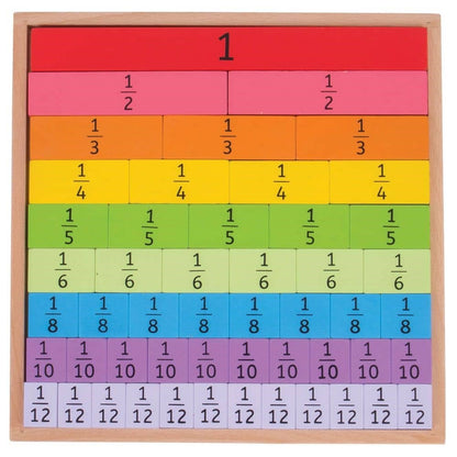 Wooden Fractions Tray