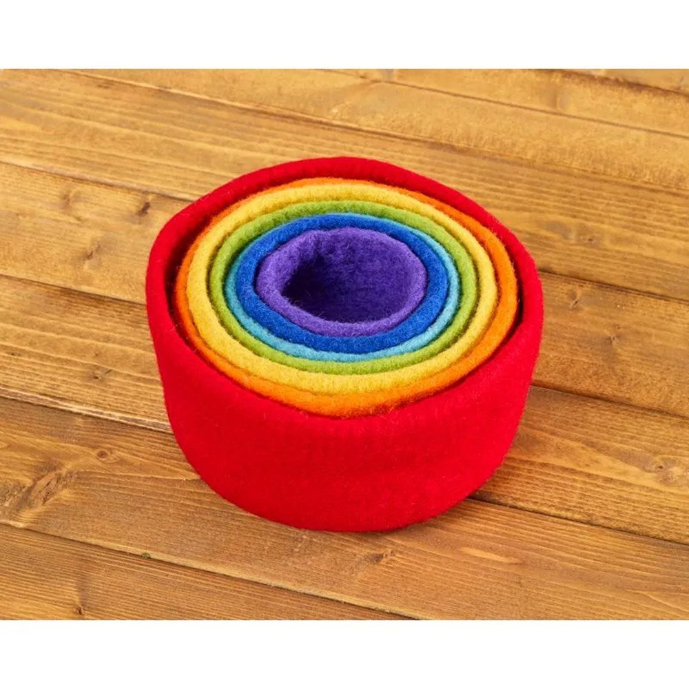 Cosy Felt Rainbow Nesting Bowls