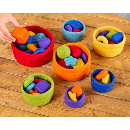 Cosy Felt Rainbow Nesting Bowls