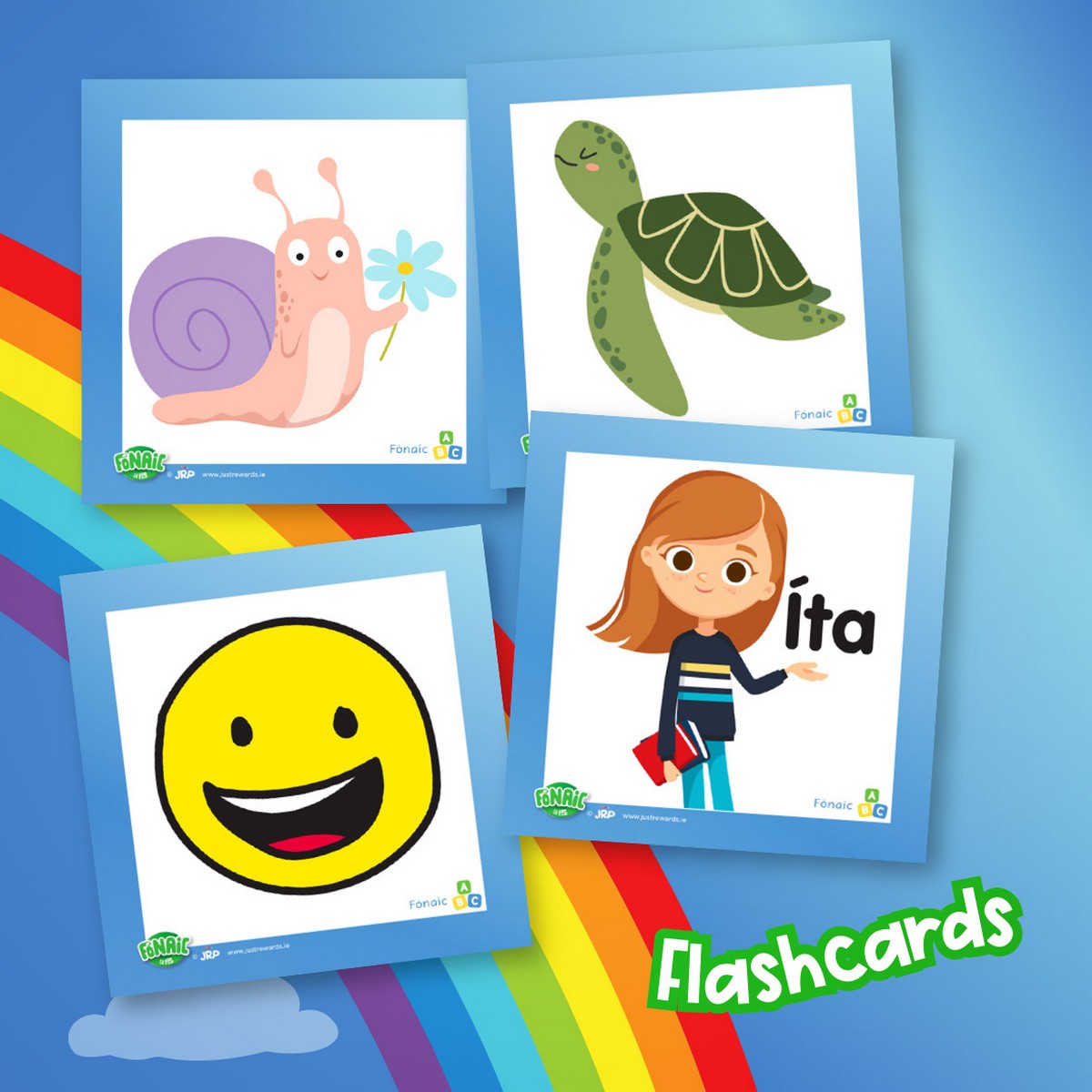 Fónaic le Fís A Flashcards (Pack of 8)