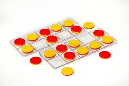 ABC Essentials Tens Frames Boards and 20 Red/Yellow Counter