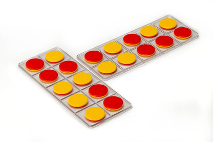 ABC Essentials Tens Frames Boards and 20 Red/Yellow Counter
