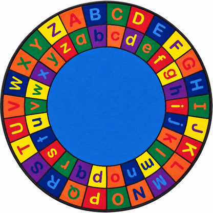 Giant Rainbow Alphabet Circular Carpet 275cm