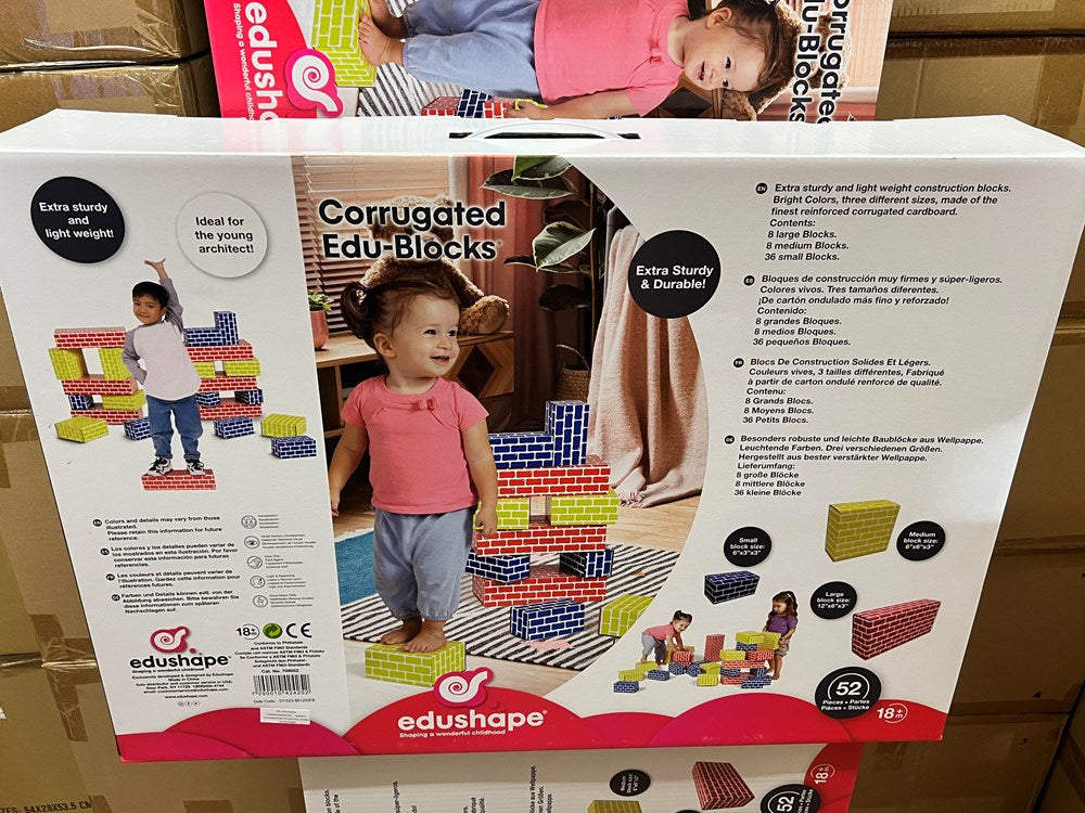 Edushape Corrugated Edu-Blocks Set of 52