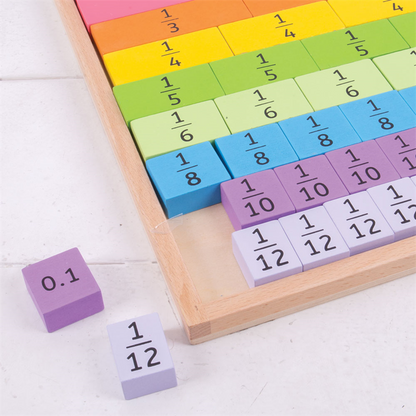 Wooden Fractions Tray