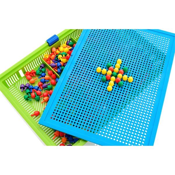 Clever Kidz Peg Board Box Set With Storage