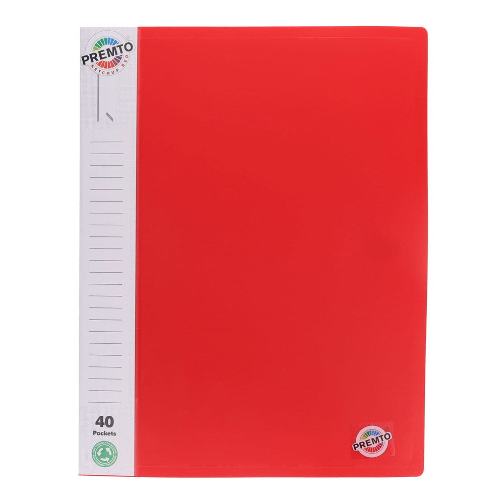 Premto A4 40 Pocket Display Book Pack of 3