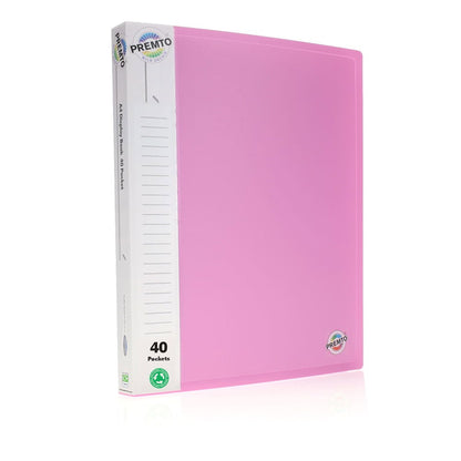 Premto A4 Pastel 40 Pocket Display Book Pack of 3