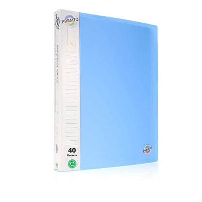 Premto A4 Pastel 40 Pocket Display Book Pack of 3