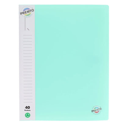Premto A4 Pastel 40 Pocket Display Book Pack of 3