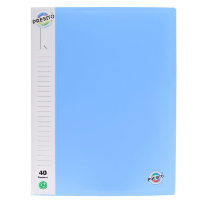 Premto A4 Pastel 40 Pocket Display Book Pack of 3