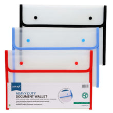 Concept A4 Heavy Duty Button Document Wallet