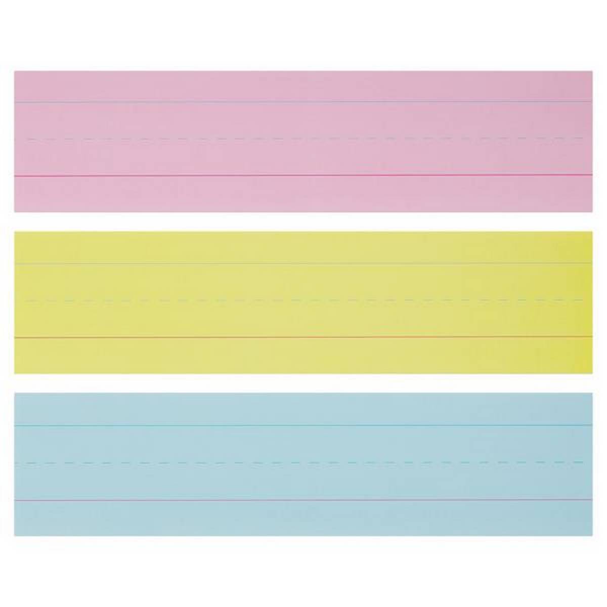 Wipe-off Reusable Phrase Strips 3"x12" - Coloured Pack of 30