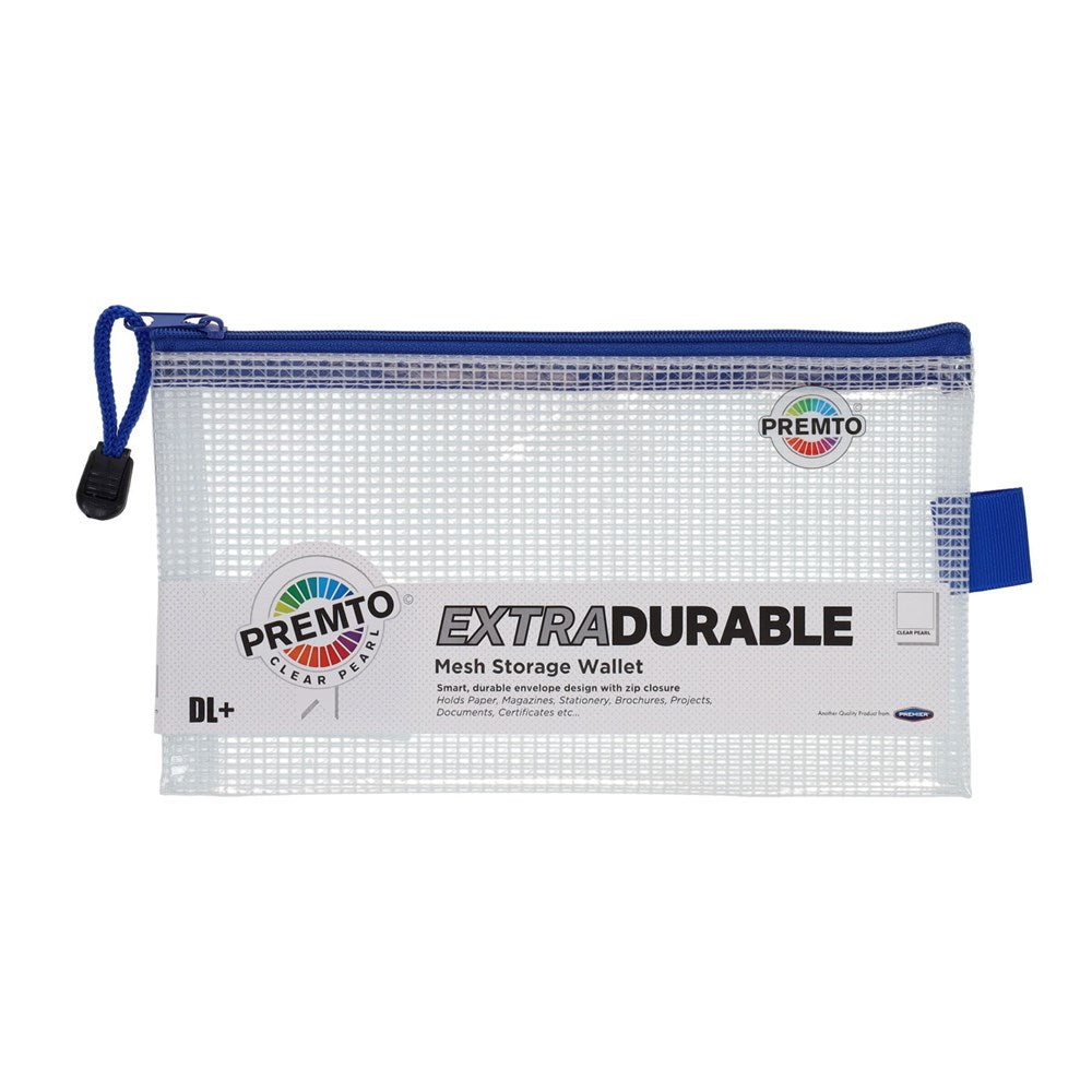 Premto DL+ Size Extra Durable Mesh Wallet - Clear Pearl