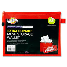 ** **Premier Office B5 Extra Durable Mesh Wallet - Ketchup Red