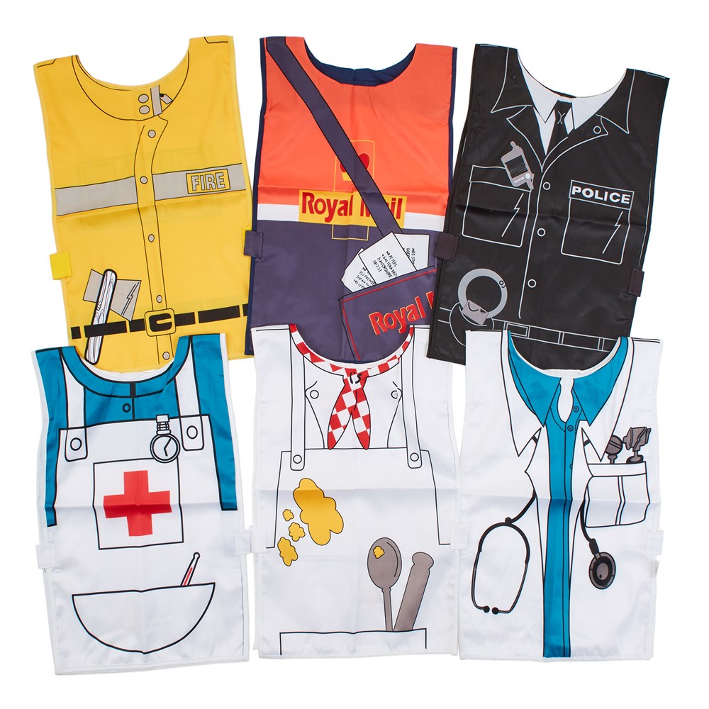 Occupational Tabards Set 1 - Pack of 6