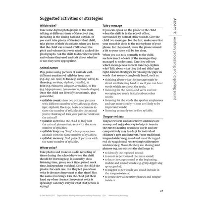 LDA Target Ladders: Working Memory and Auditory Processing