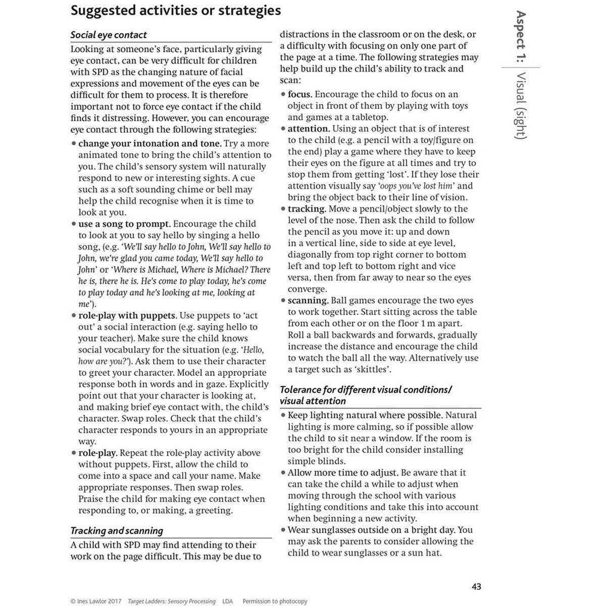 Target Ladders: Sensory Processing