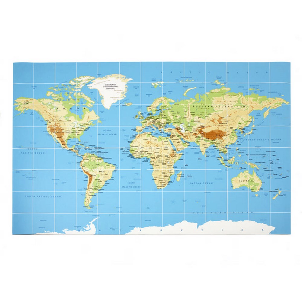 Earl Coding World Map Floor Mat