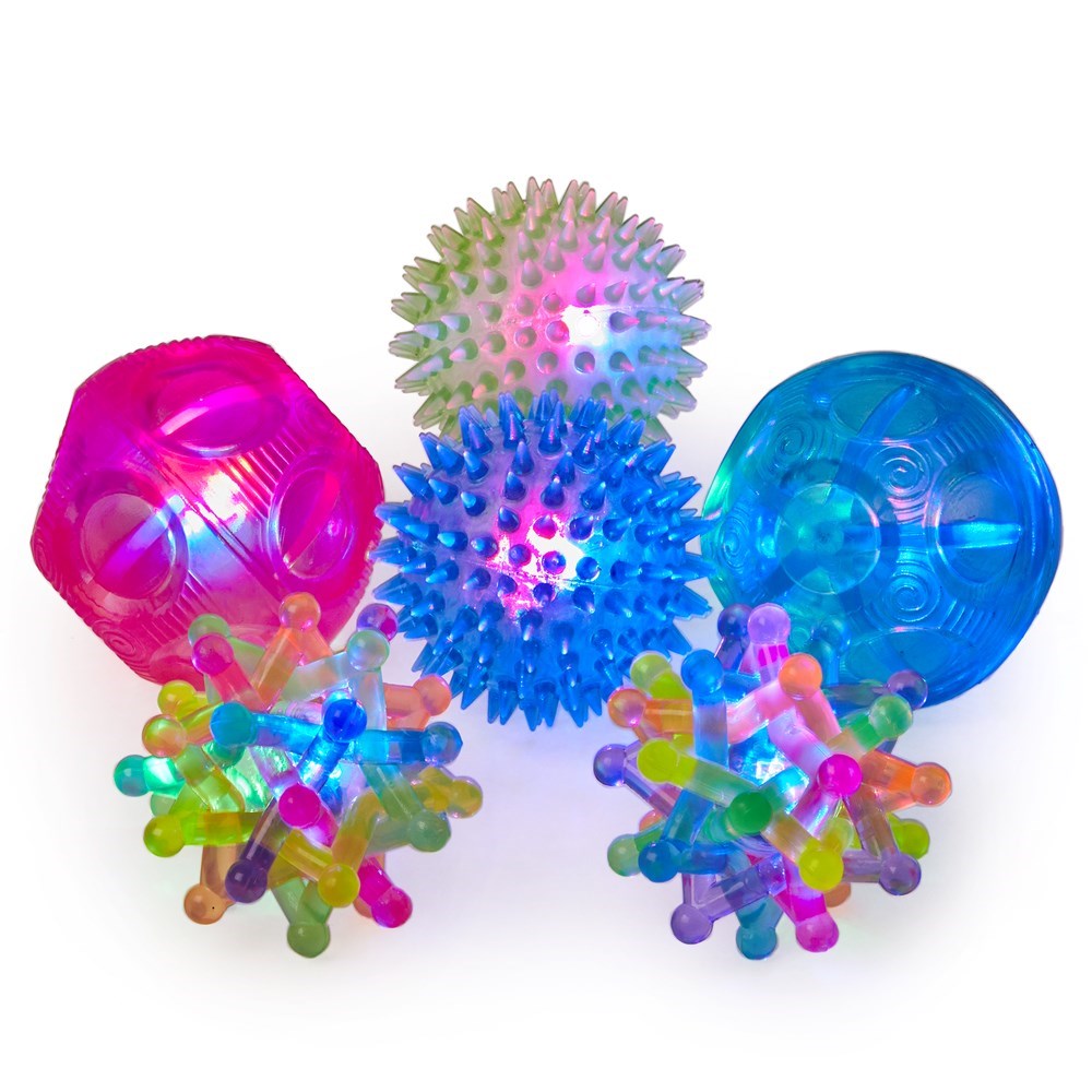 LDA Sensory Light Up Ball Set - Pack Of 6
