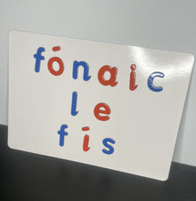 Magnetic Dry Erase Boards with Colour-Coded Irish Alphabet Magnetic Letters – 5 Student Pack