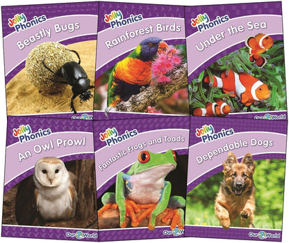 Jolly Phonics Decodable Readers Our World Non-fiction Readers - Level 5 (Purple Level)