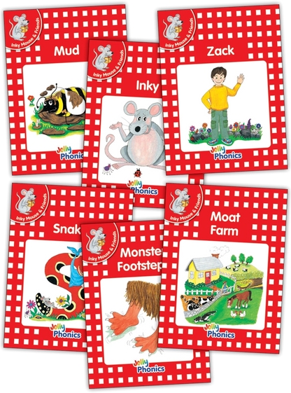 Jolly Phonics Decodable Readers Level 1 (Red Level) Inky & Friends