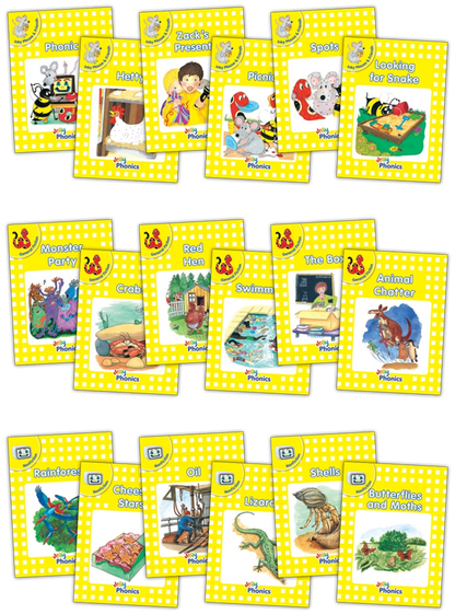 Jolly Phonics Decodable Readers Complete Set Level 2 (Yellow Level) (18 Titles)