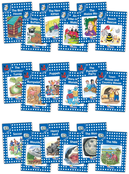 Jolly Phonics Decodable Readers Complete Set Level 4 (Blue Level) (18 Titles)