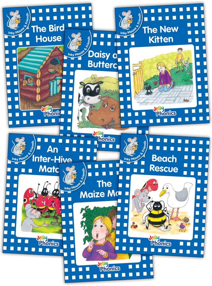 Jolly Phonics Decodable Readers Level 4 (Blue Level) Inky & Friends