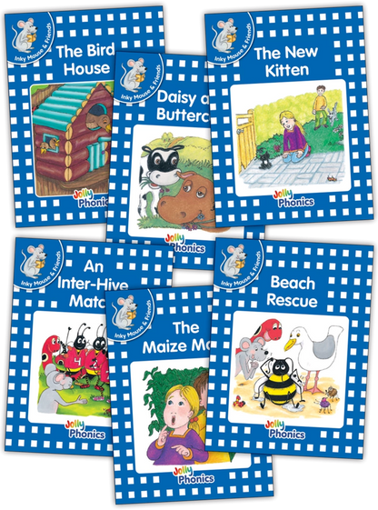 Jolly Phonics Decodable Readers Level 4 (Blue Level) Inky & Friends