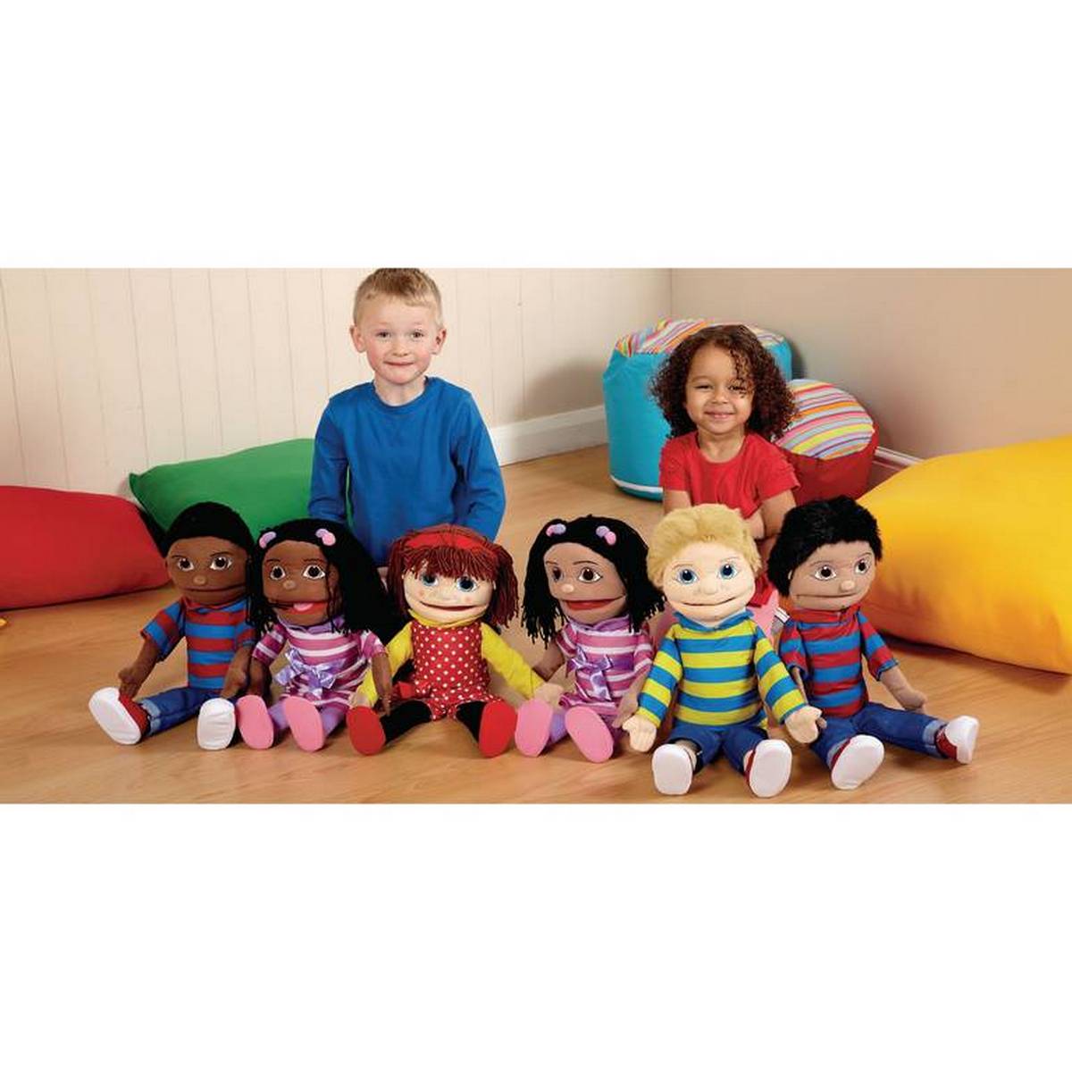 **Giant Multicultural Hand Puppets - Brown Girl
