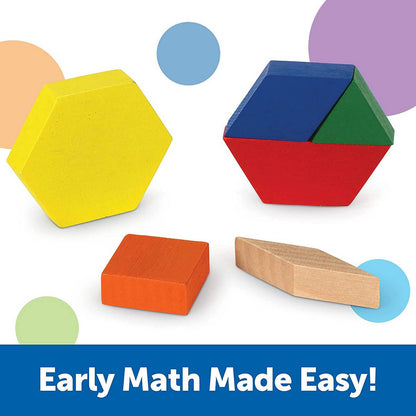 Wooden Pattern Blocks, 1 cm (Set of 250)