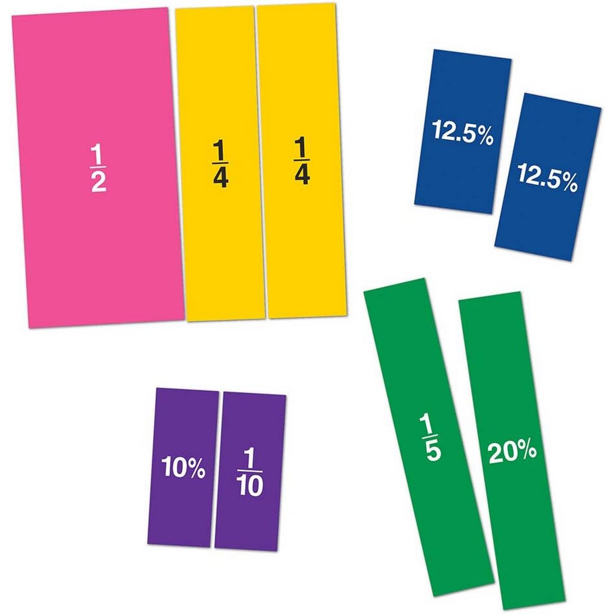 DoubleSided Magnetic Demonstration Rainbow Fraction® Squares