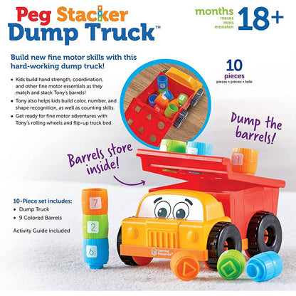 Learning Resources Tony the Peg Stacker Dump Truck