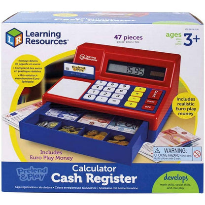 Pretend and Play Calculator Cash Register with Euro Money