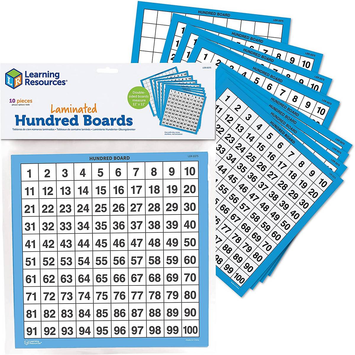 Laminated Hundreds Boards (Set of 10)
