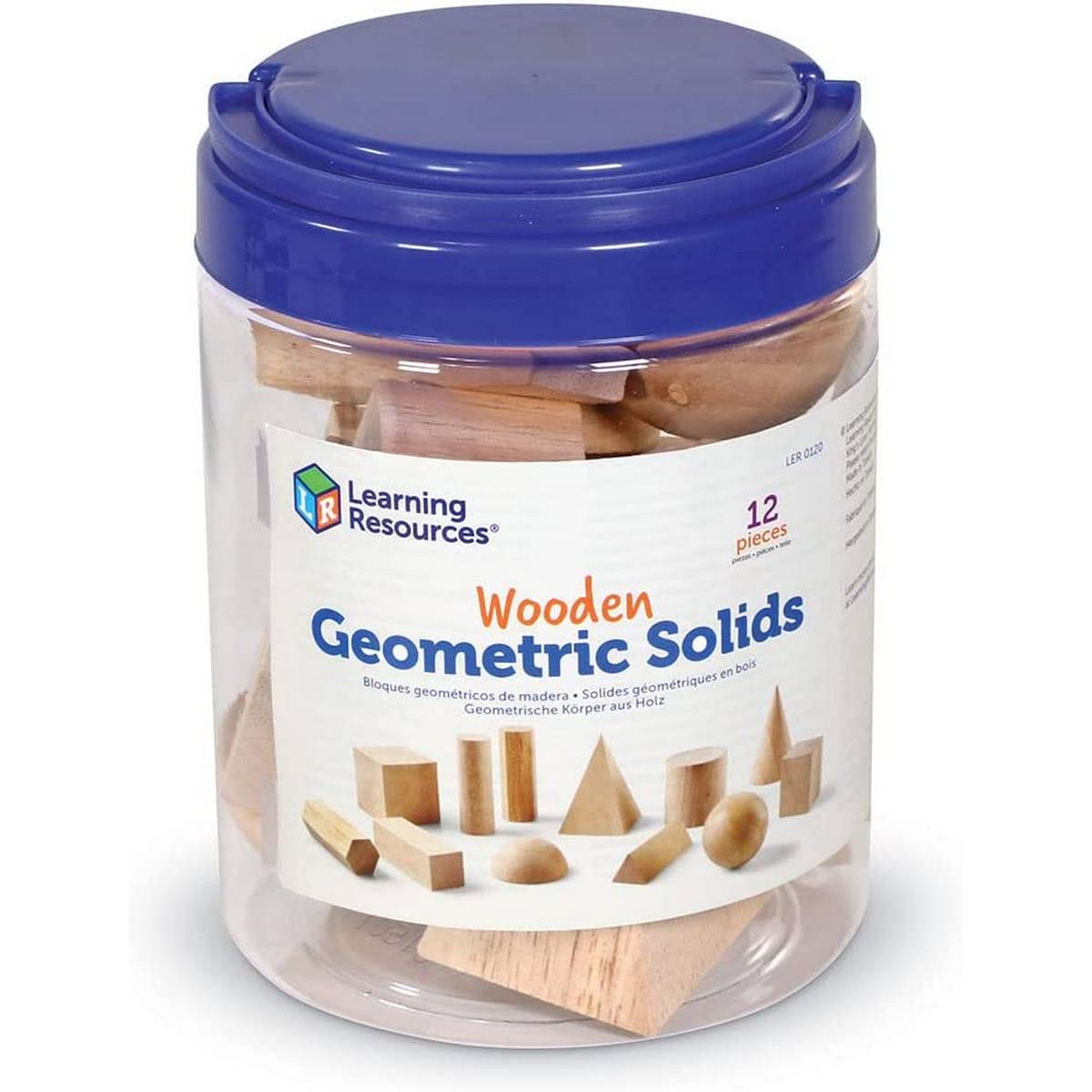 Wooden Geometric Solids (Set of 12)