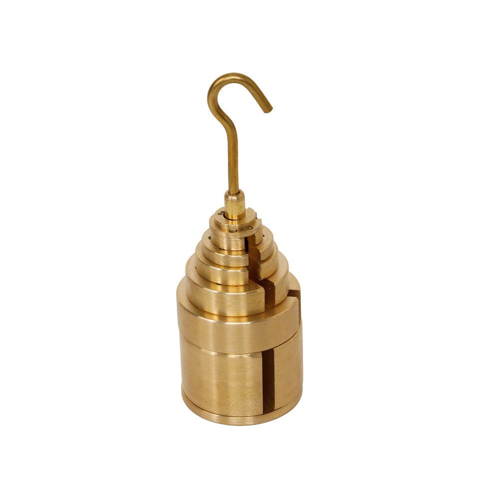 Philip Harris Hanging Slotted Masses - Brass - 1g to 200g - Pack of 10