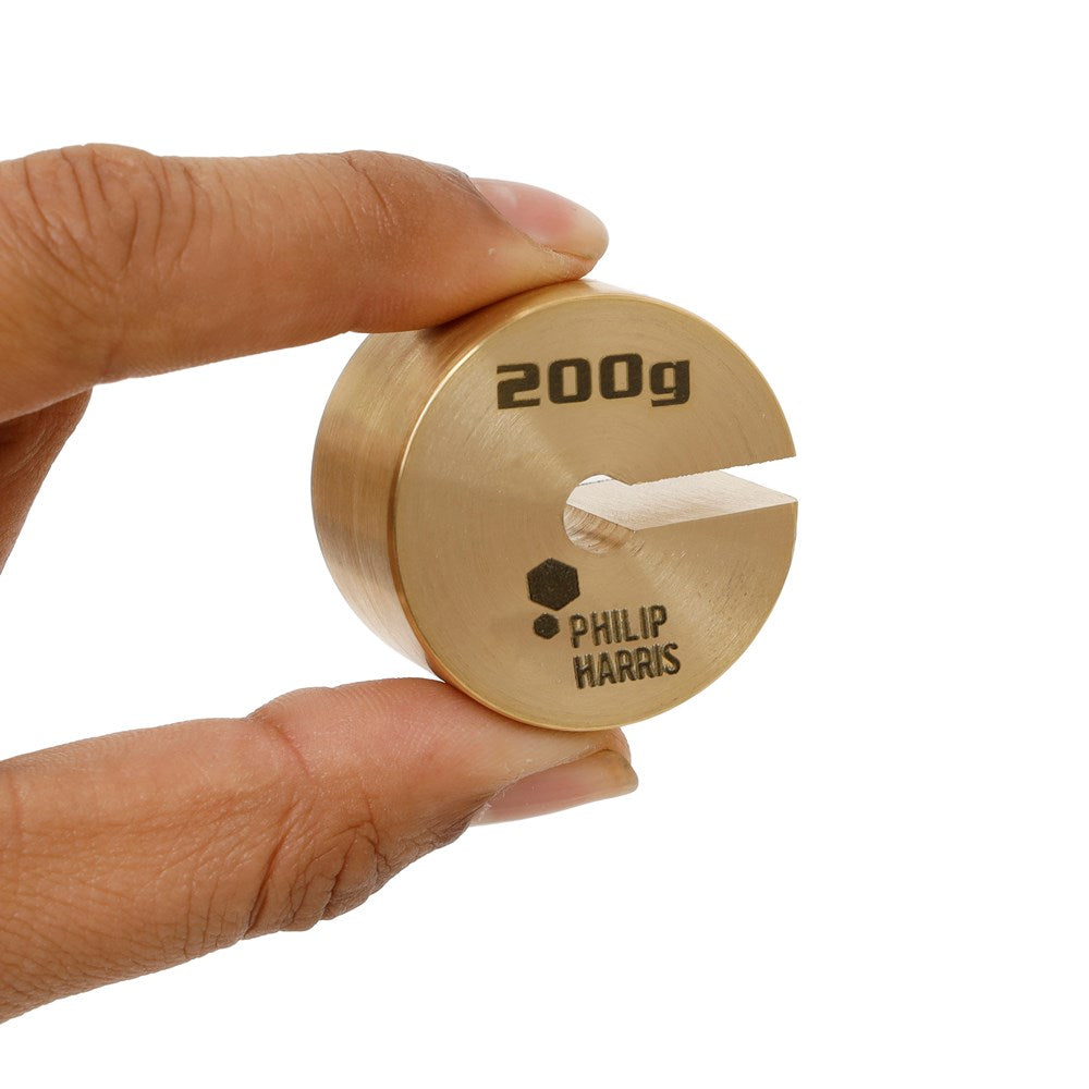 Philip Harris Hanging Slotted Masses - Brass - 1g to 200g - Pack of 10
