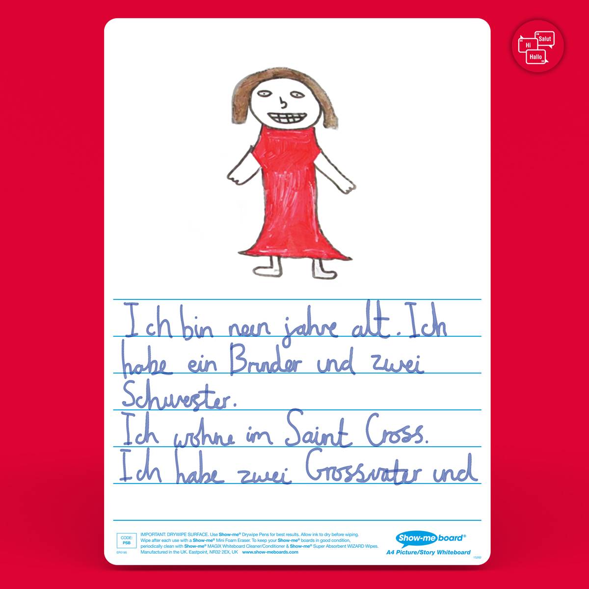 Picture Story Drywipe Boards, Pens and Erasers (10 of each)