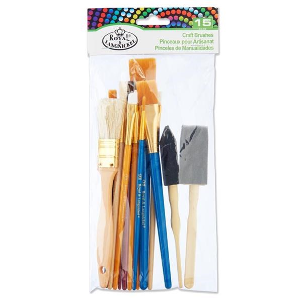 **Craft Brushes Value Pack - Pack Of 15 Pcs