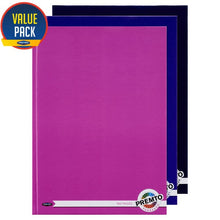 ** *A4 160pg Asst Hardcover Notebooks Pack of 3 Asstd