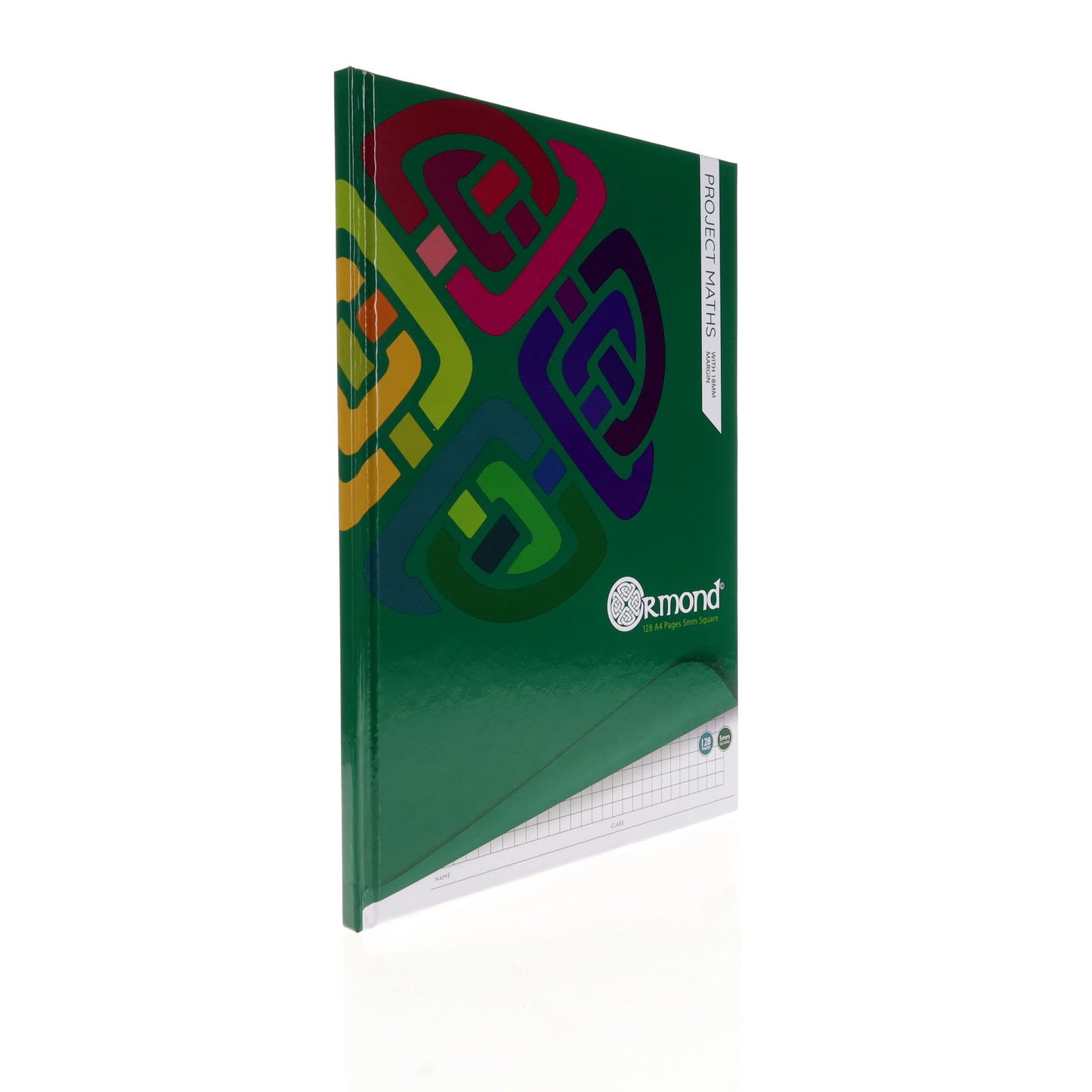 Ormond A4 128 Page 5mm Sq Hardcover Project Maths Copy