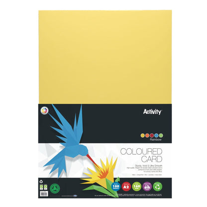 Premier A2 160G Activity Card Rainbow Assorted Colours (Pack Of 100 Sheets)