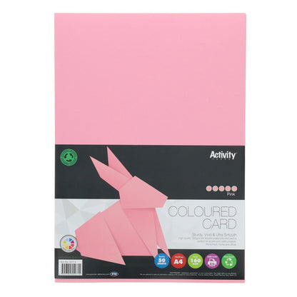 Premier Activity A4 160gsm Card 50 Sheets – Colours