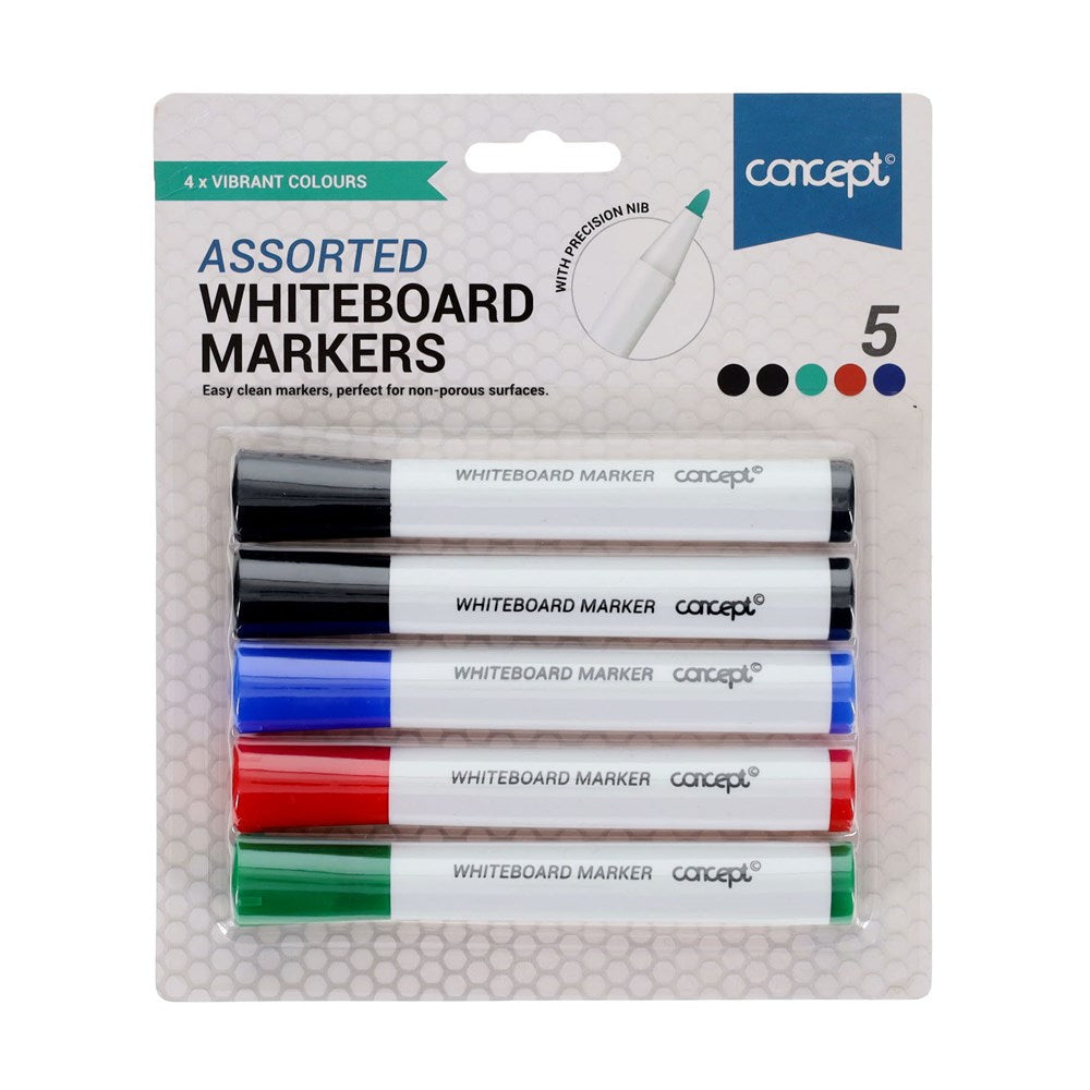 Concept Whiteboard Markers Pack of 5