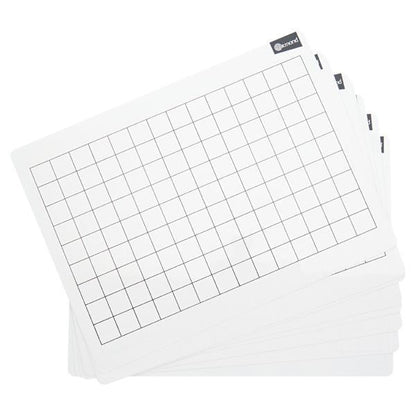 A4 2cm Grid Whiteboards Pack of 10